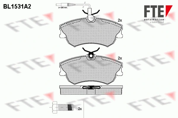Brake Pad Set, disc brake (BL1531A2)