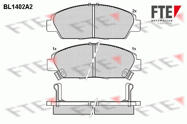 Brake Pad Set, disc brake (BL1402A2)