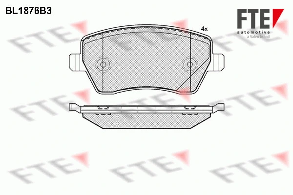 Brake Pad Set, disc brake (BL1876B3)