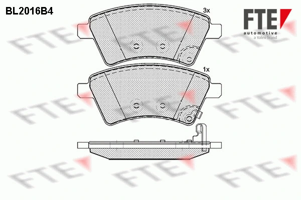 Brake Pad Set, disc brake (BL2016B4)