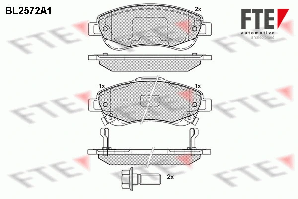 Brake Pad Set, disc brake (BL2572A1)