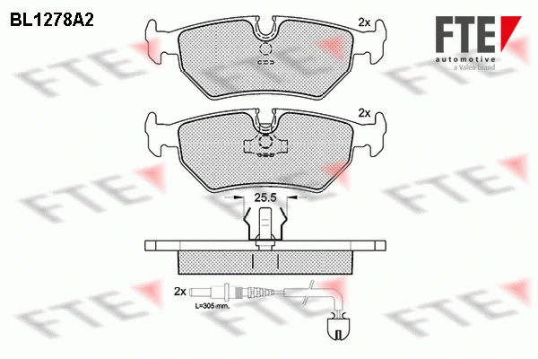 Brake Pad Set, disc brake (BL1278A2)