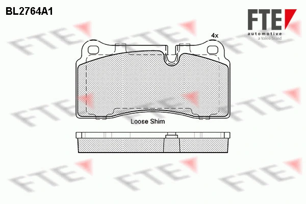 Brake Pad Set, disc brake (BL2764A1)