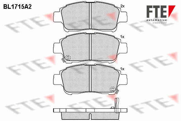 Brake Pad Set, disc brake (BL1715A2)
