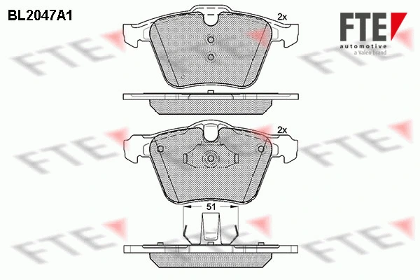Brake Pad Set, disc brake (BL2047A1)