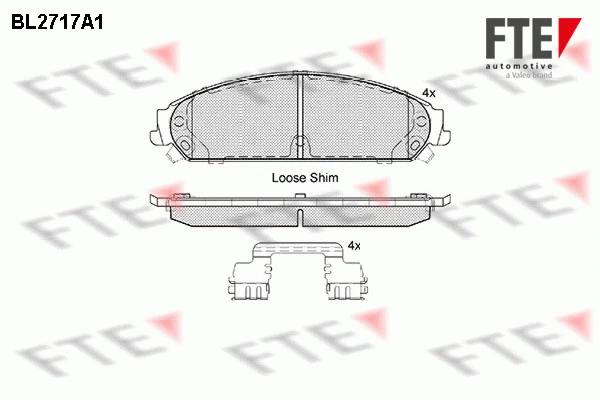 Brake Pad Set, disc brake (BL2717A1)