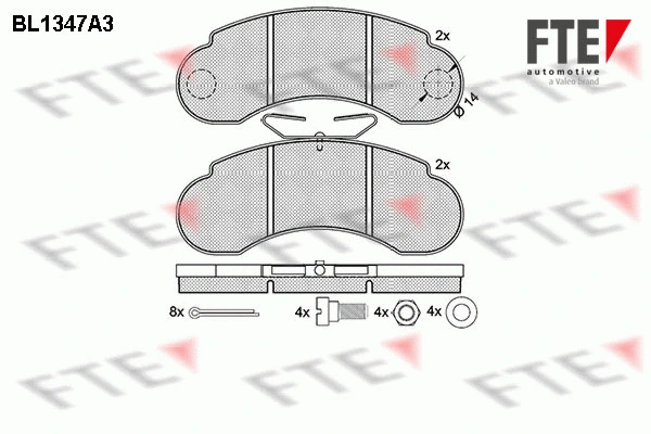 Brake Pad Set, disc brake (BL1347A3)