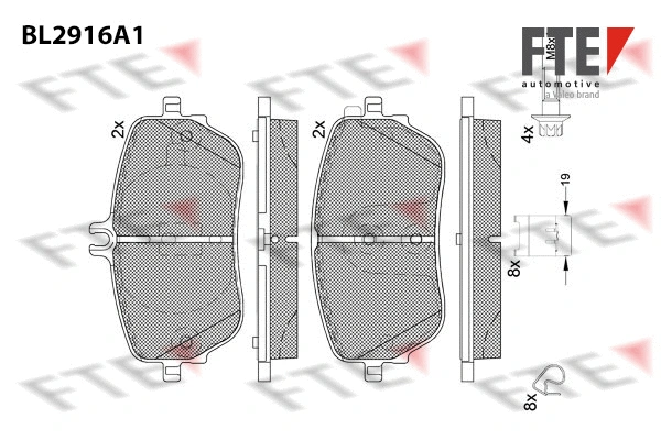 Brake Pad Set, disc brake (BL2916A1)