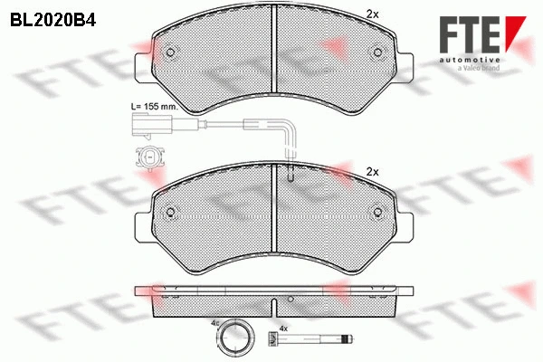 Brake Pad Set, disc brake (BL2020B4)