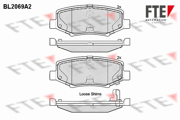 Brake Pad Set, disc brake (BL2069A2)