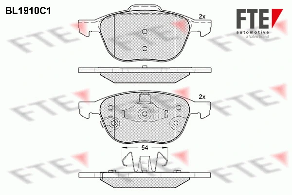 Brake Pad Set, disc brake (BL1910C1)
