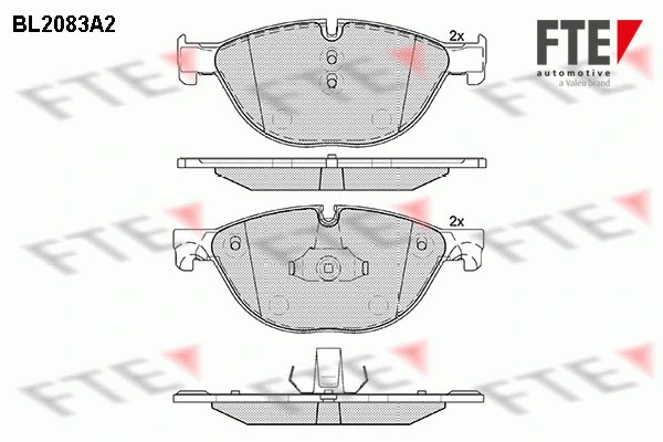 Brake Pad Set, disc brake (BL2083A2)