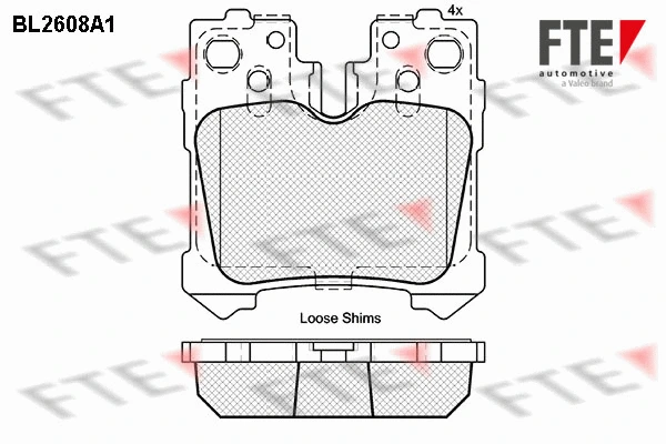 Brake Pad Set, disc brake (BL2608A1)