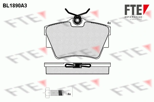 Brake Pad Set, disc brake (BL1890A3)