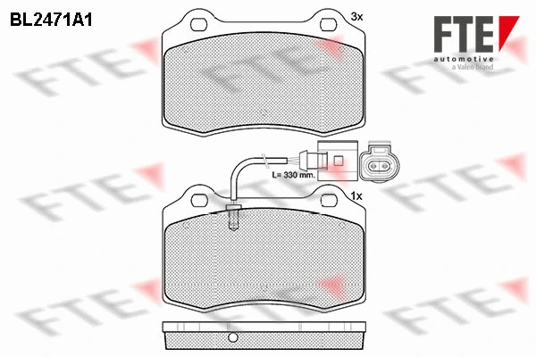 Brake Pad Set, disc brake (BL2471A1)