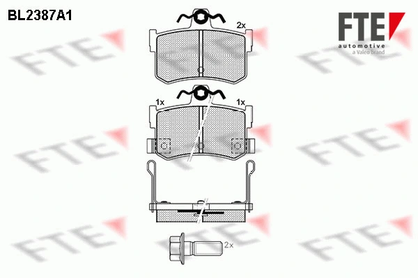Brake Pad Set, disc brake (BL2387A1)