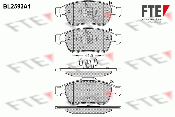 Brake Pad Set, disc brake (BL2593A1)