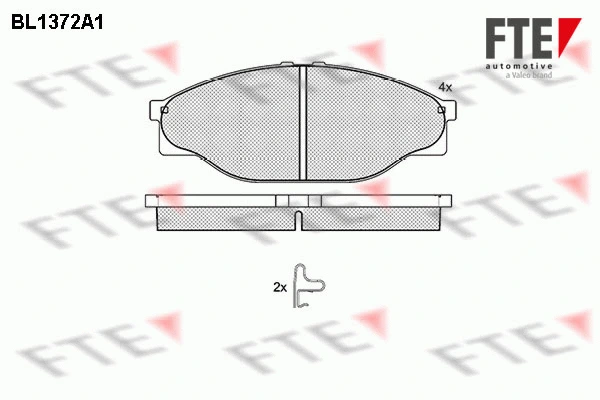 Brake Pad Set, disc brake (BL1372A1)