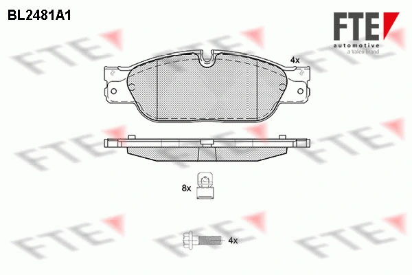 Brake Pad Set, disc brake (BL2481A1)