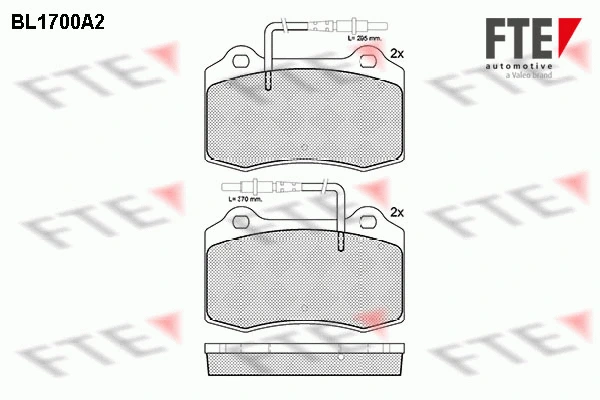 Brake Pad Set, disc brake (BL1700A2)