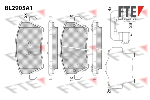 Brake Pad Set, disc brake (BL2905A1)