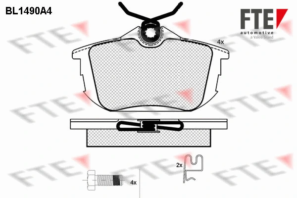 Brake Pad Set, disc brake (BL1490A4)