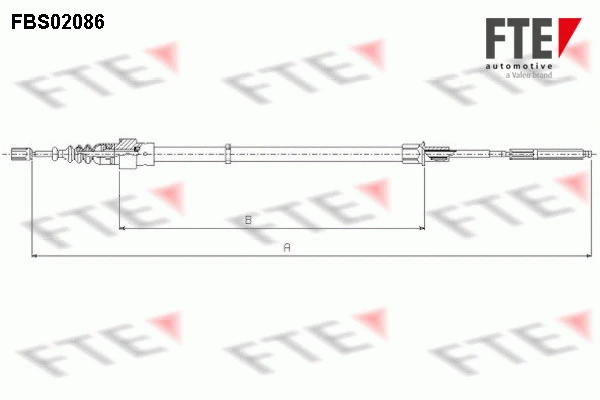 Cable Pull, parking brake (FBS02086)