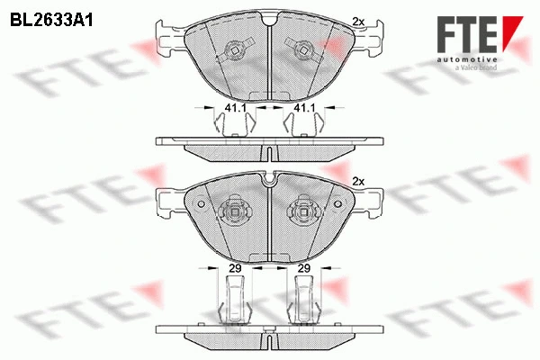 Brake Pad Set, disc brake (BL2633A1)