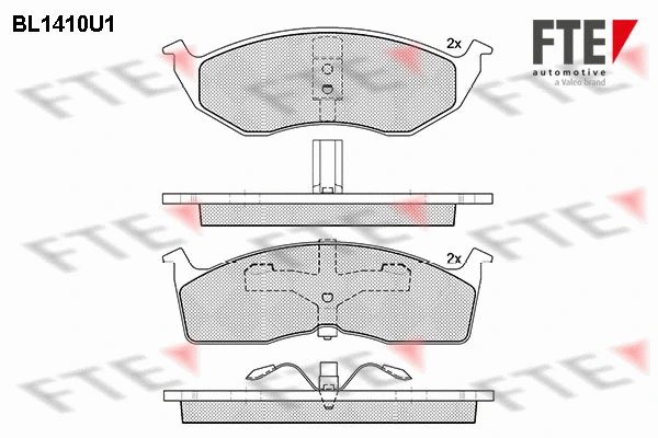 Brake Pad Set, disc brake (BL1410U1)