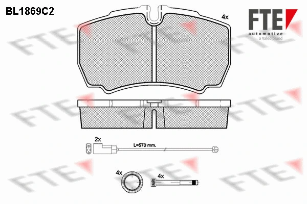 Brake Pad Set, disc brake (BL1869C2)