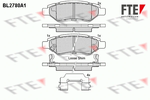 Brake Pad Set, disc brake (BL2780A1)