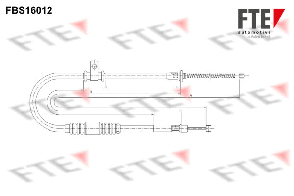 Cable Pull, parking brake (FBS16012)