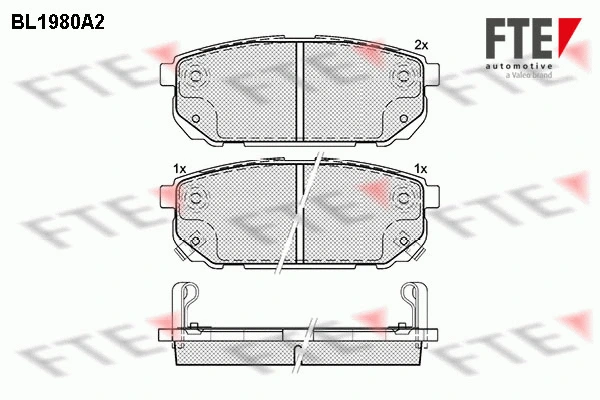 Brake Pad Set, disc brake (BL1980A2)