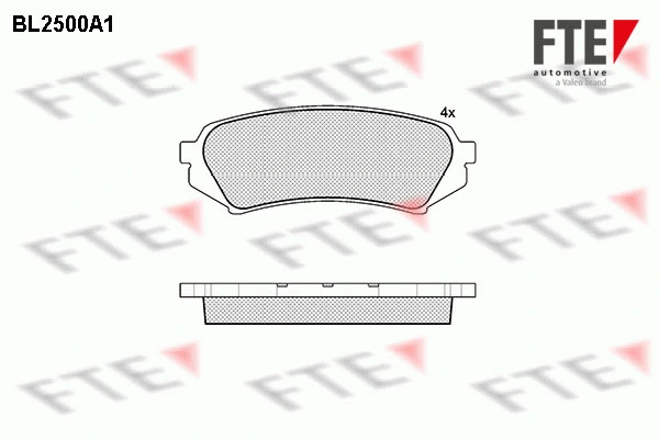 Brake Pad Set, disc brake (BL2500A1)