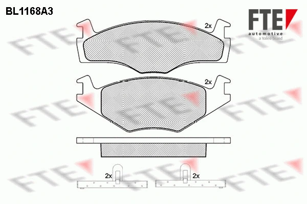 Brake Pad Set, disc brake (BL1168A3)