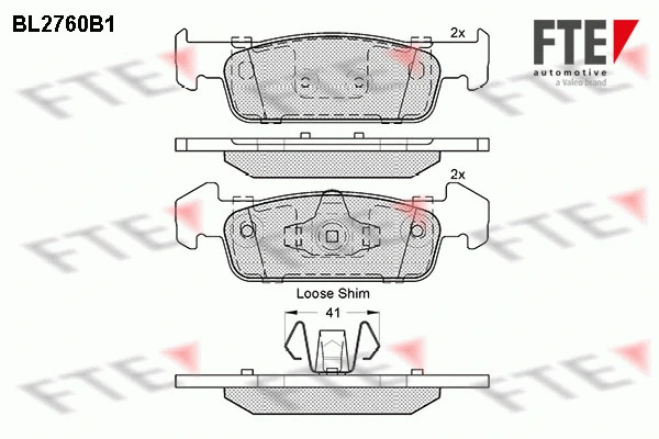 Brake Pad Set, disc brake (BL2760B1)