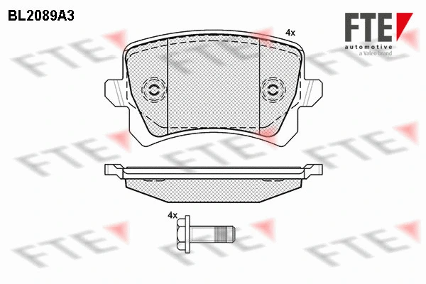 Brake Pad Set, disc brake (BL2089A3)