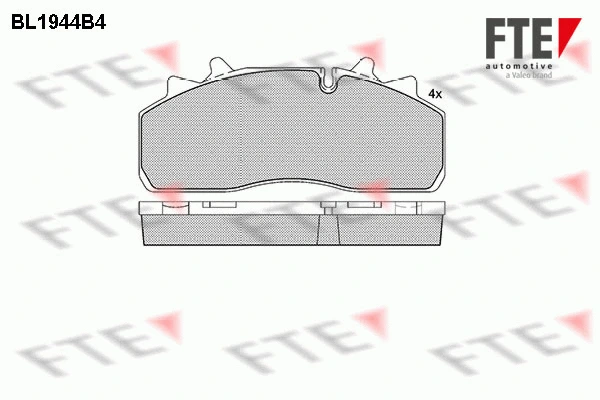 Brake Pad Set, disc brake (BL1944B4)