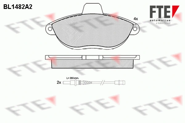 Brake Pad Set, disc brake (BL1482A2)