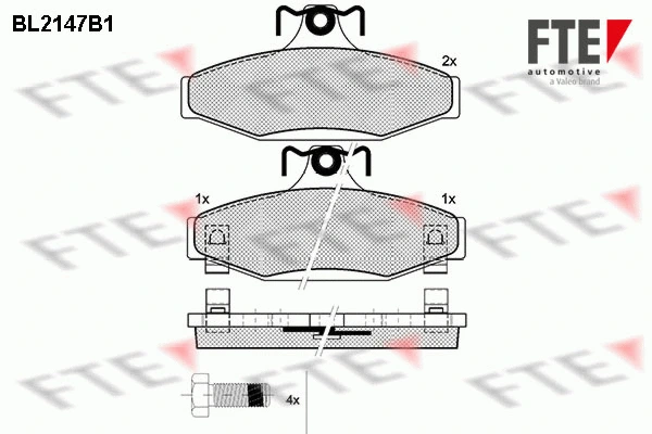 Brake Pad Set, disc brake (BL2147B1)