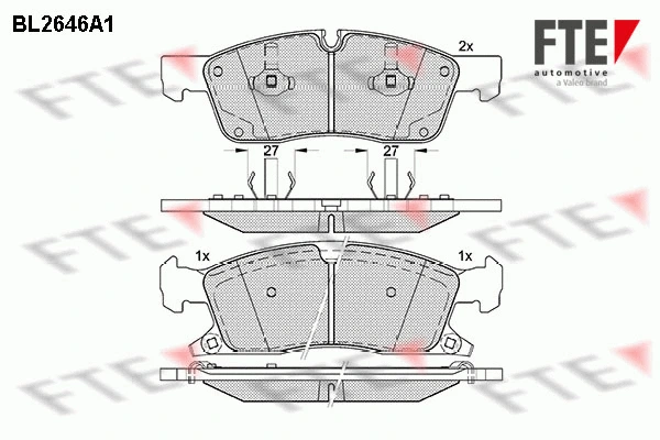 Brake Pad Set, disc brake (BL2646A1)