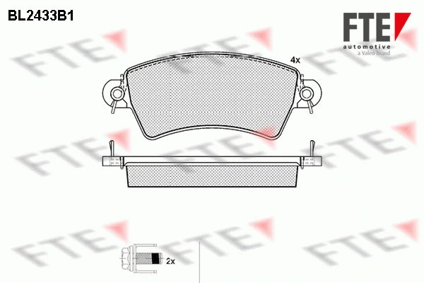 Brake Pad Set, disc brake (BL2433B1)