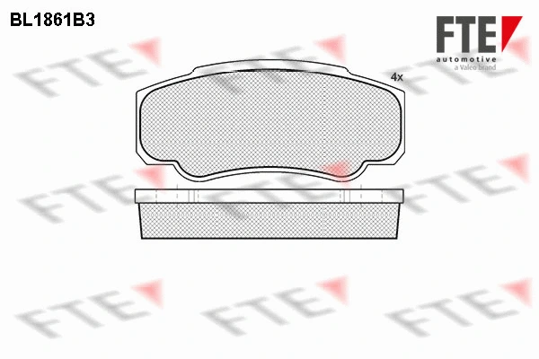 Brake Pad Set, disc brake (BL1861B3)