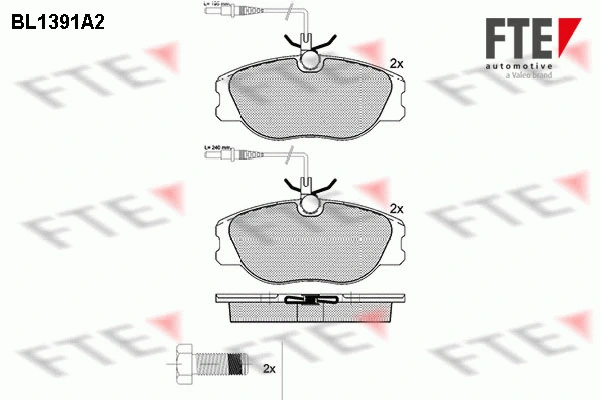 Brake Pad Set, disc brake (BL1391A2)