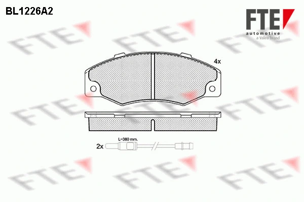 Brake Pad Set, disc brake (BL1226A2)