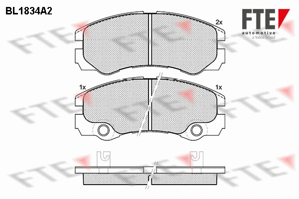 Brake Pad Set, disc brake (BL1834A2)