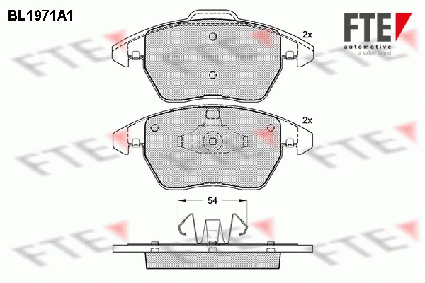 Brake Pad Set, disc brake (BL1971A1)