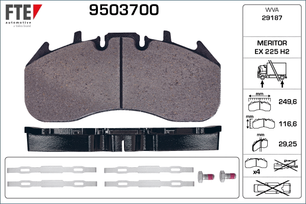 Brake Pad Set, disc brake (9503700)