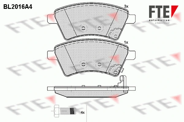 Brake Pad Set, disc brake (BL2016A4)