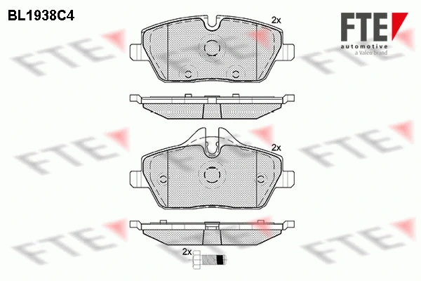 Brake Pad Set, disc brake (BL1938C4)